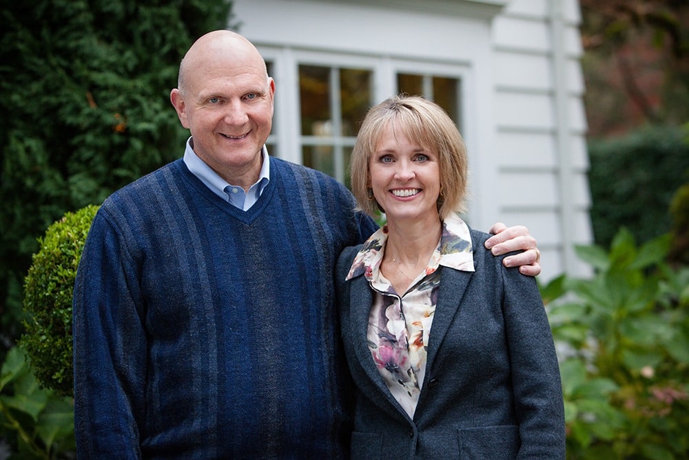 steve ballmer with his wife