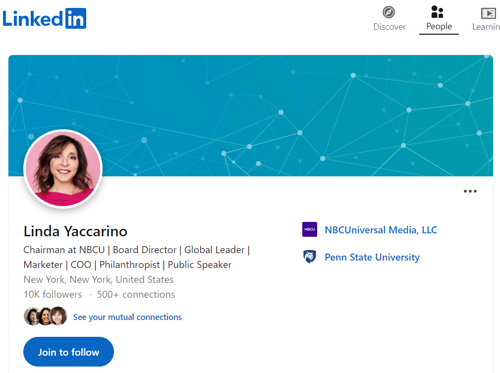Linda Yaccarino Linkedin